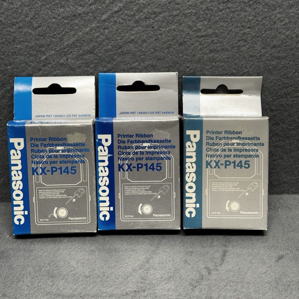 Panasonic KX-P145 Black Ribbon-New in original box LOT OF 3